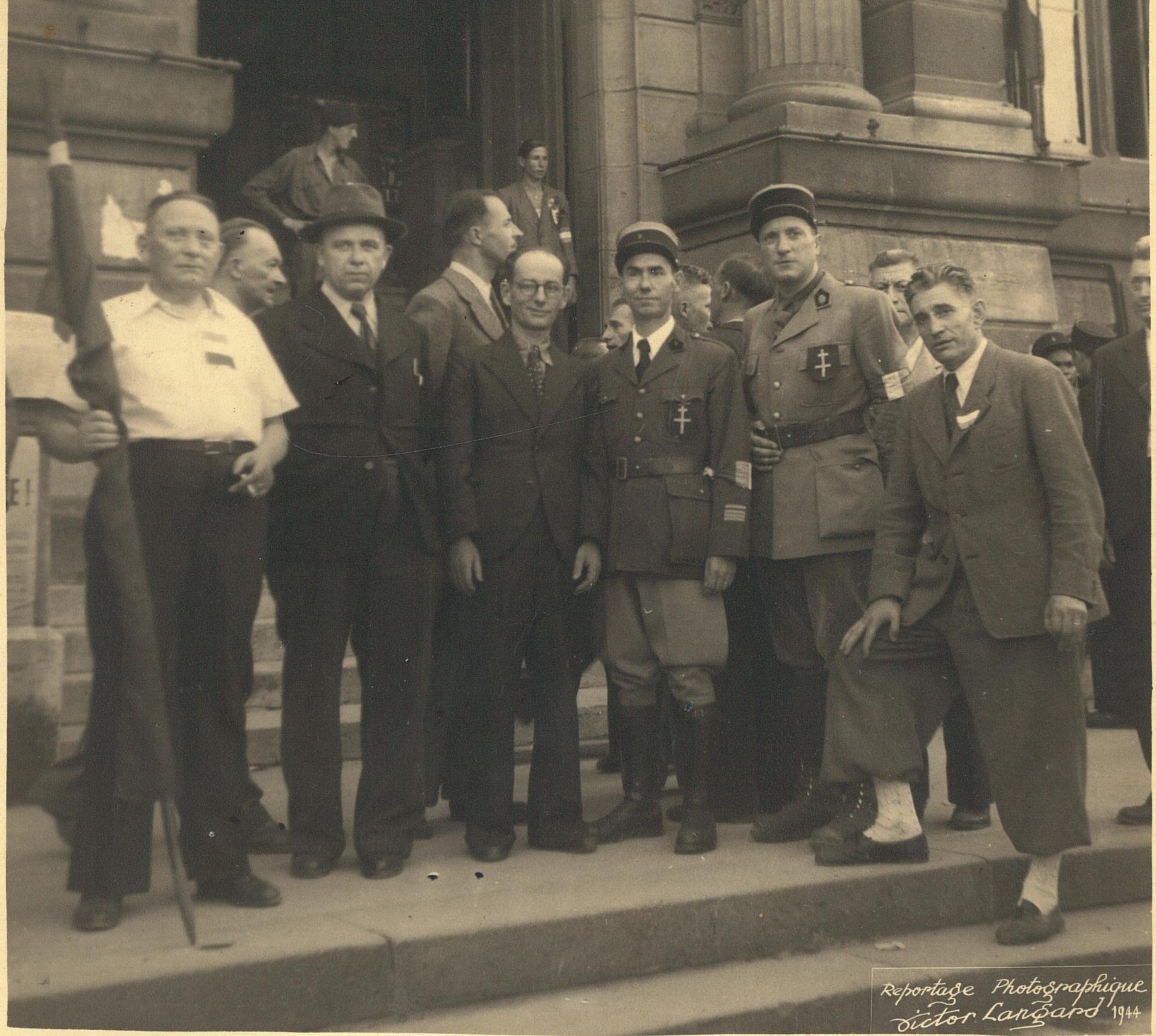 Roanne - 22 Aout 1944 à l'issue du défilé - 18 heures