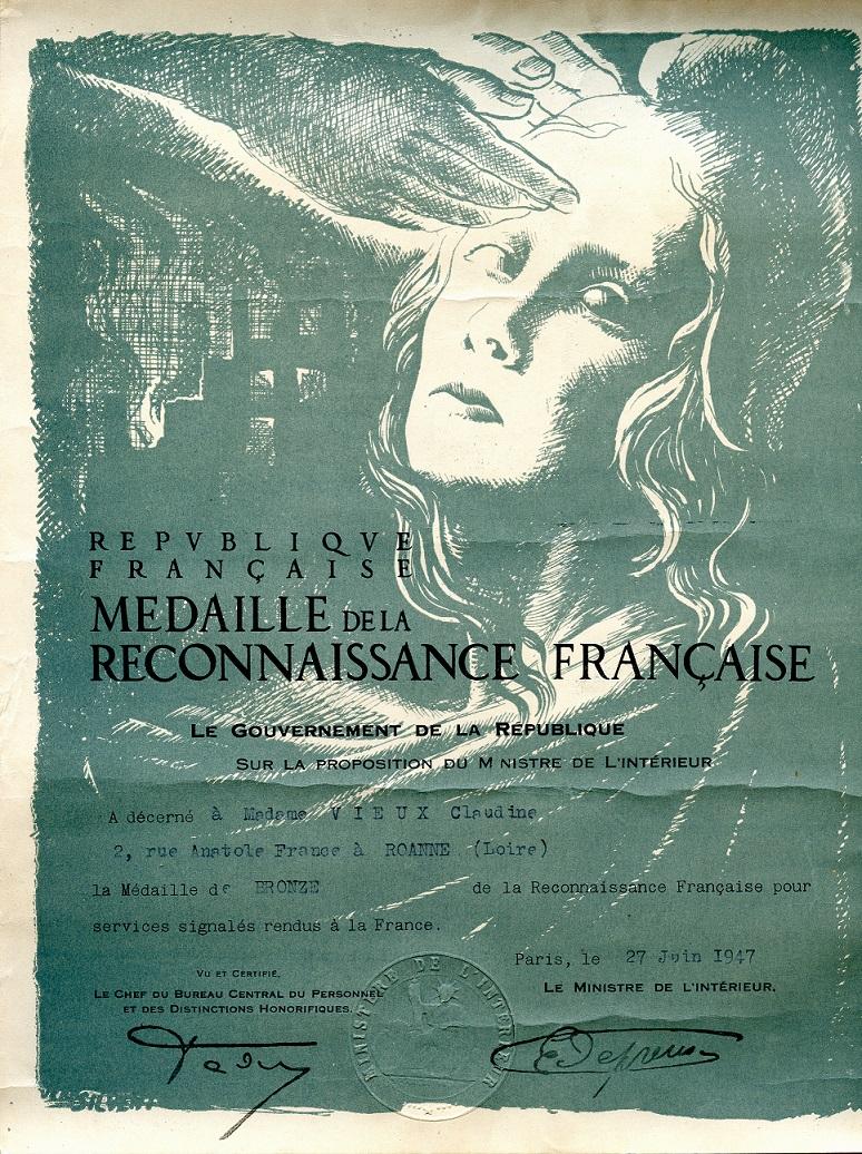 Médaille de la Reconnaissance Française
